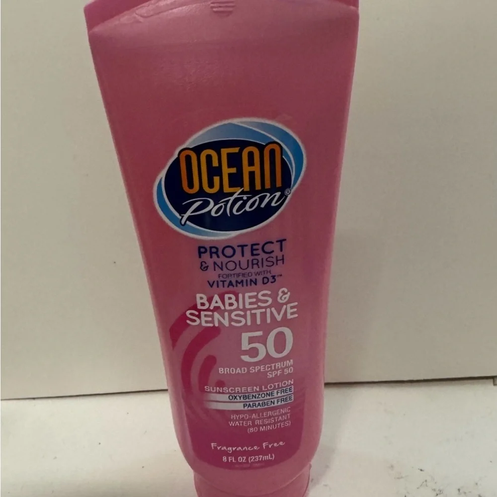 Ocean Potion Protect Nourish Babies Sensitive 50 SPF Fragrance Free 8 OZ